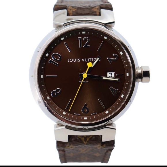 Louis Vuitton Other - ⌚ Louis Vuitton Tambour GM Monogram Steel Watch – 39mm Brown